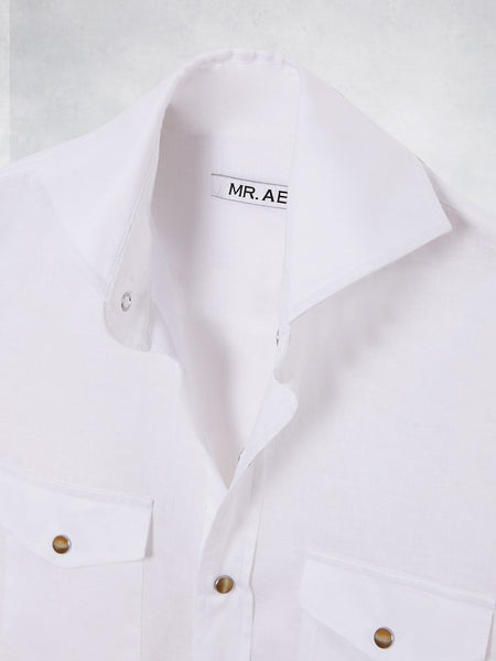 SNAP LINEN SHIRT