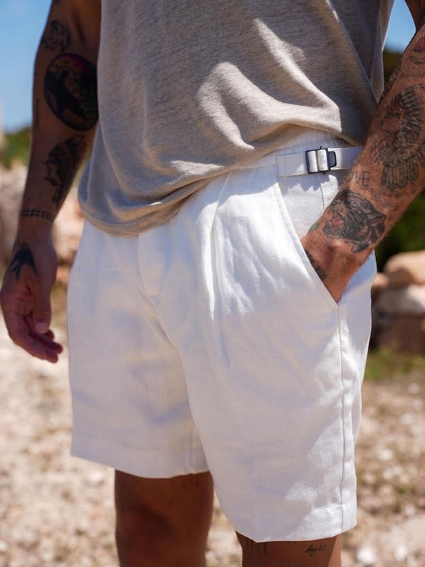 LINEN BERMUDA CRU