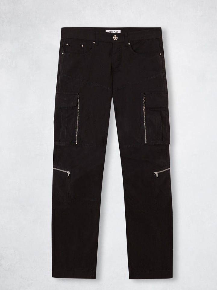 ZIPPER CARGO PANTS NAVY