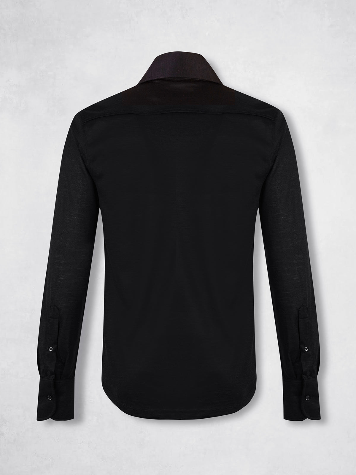 EXTRAFINE MERINO POLO BLACK