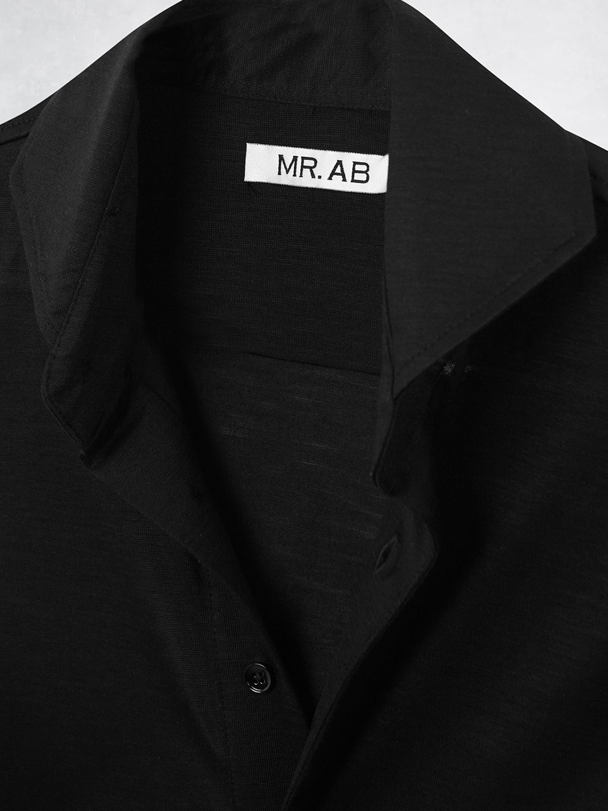 EXTRAFINE MERINO POLO BLACK