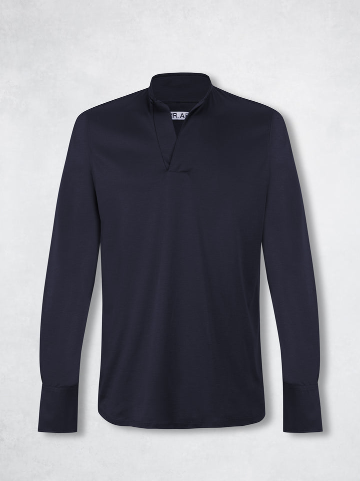 POLO MAO SILK LS NAVY
