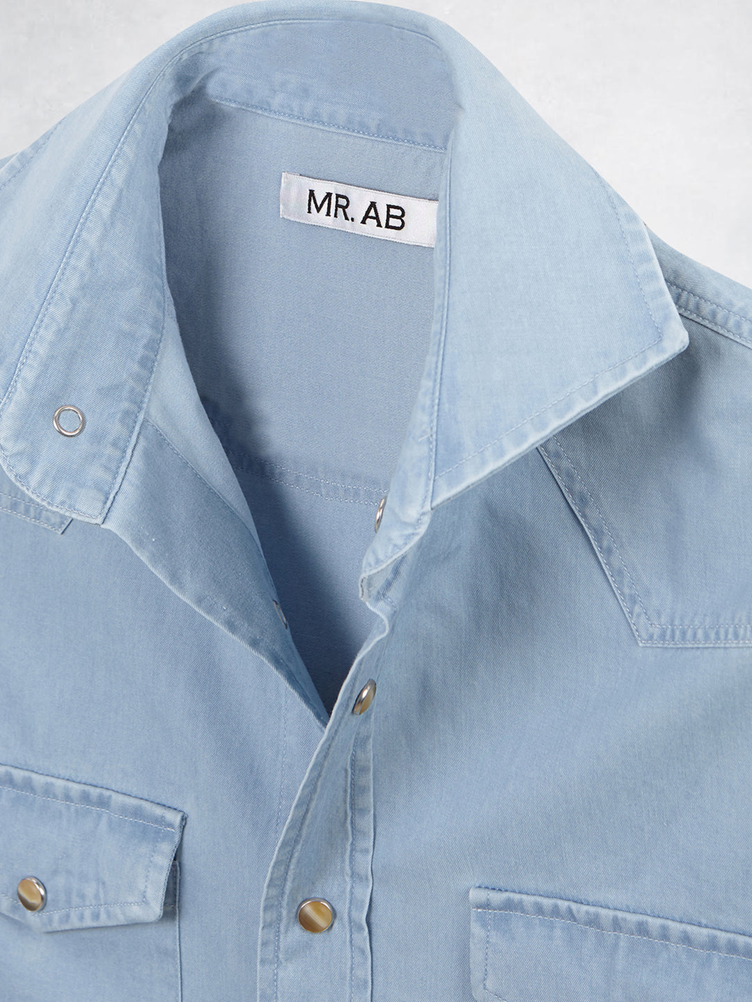 SNAP DENIM SHIRT BLUE