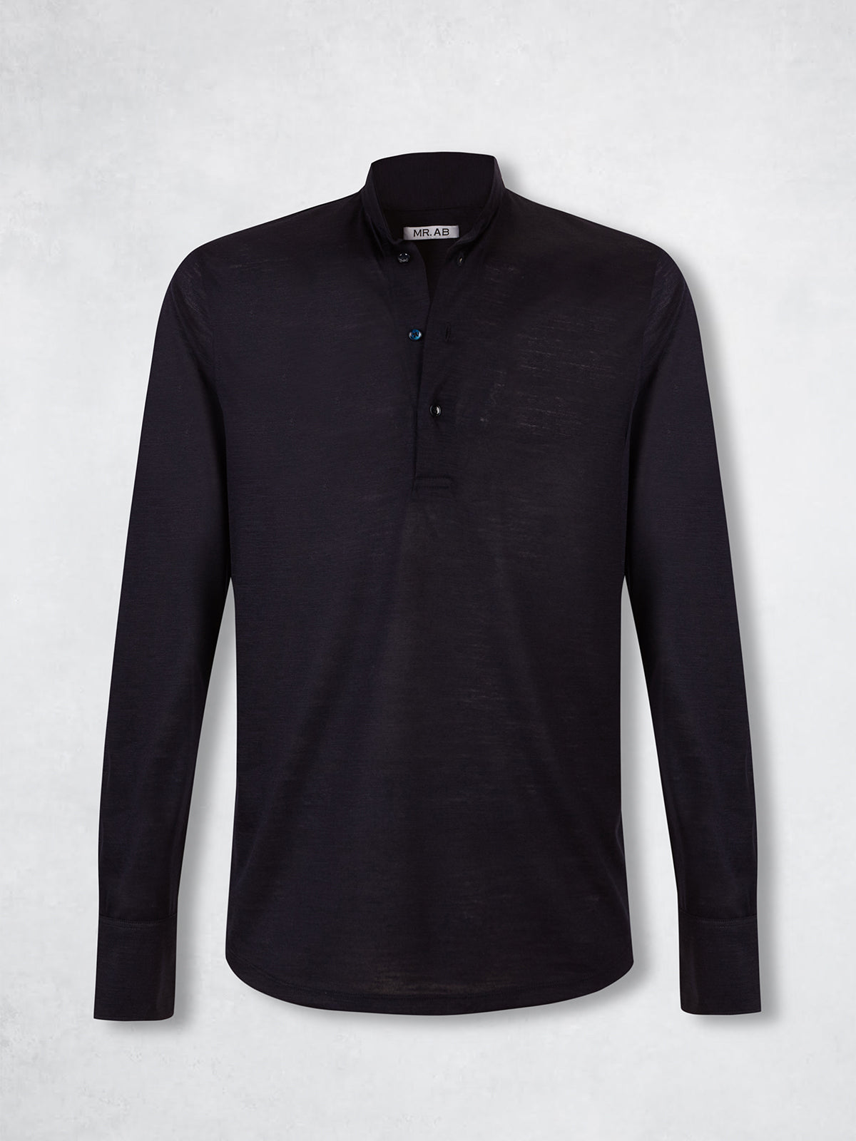 EXTRAFINE MERINO POLO MAO NAVY