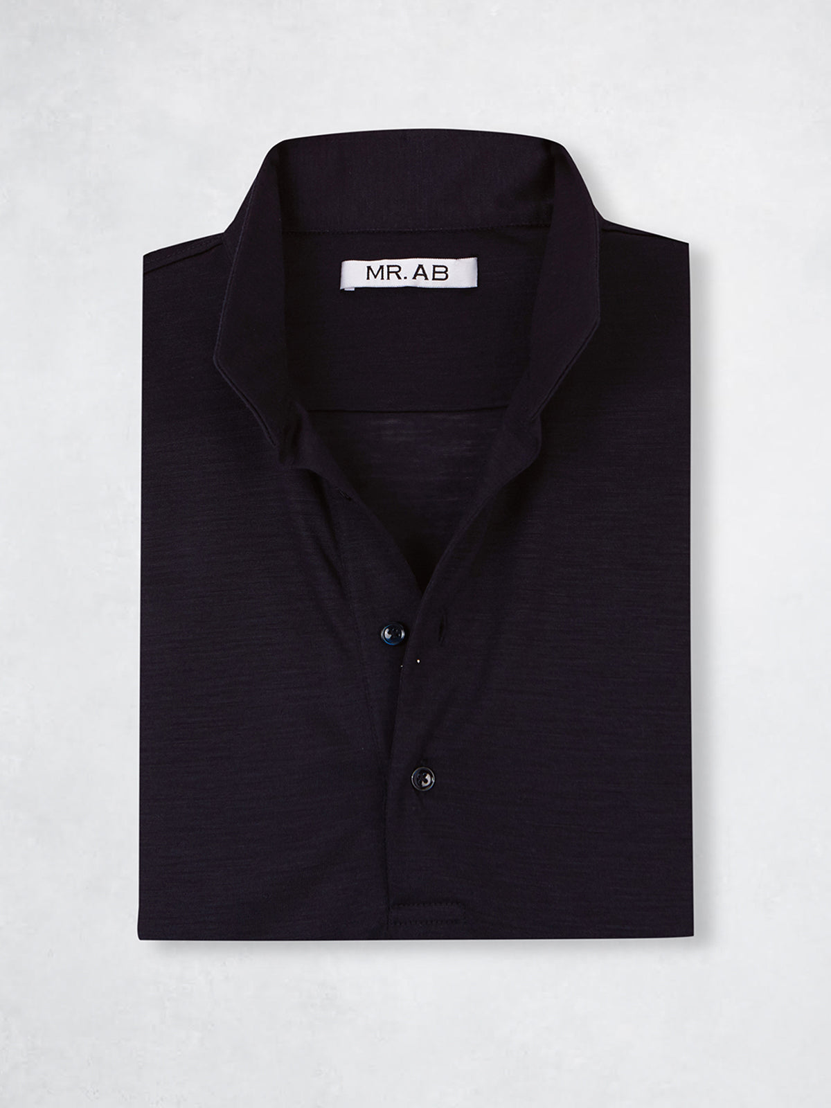 EXTRAFINE MERINO POLO MAO NAVY