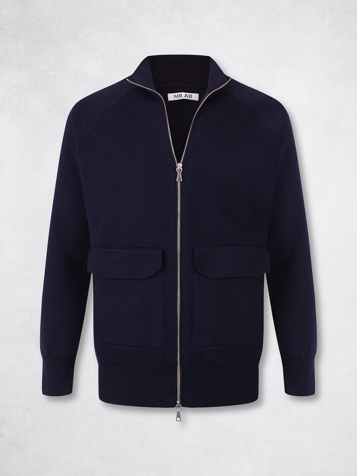 ZIPPER POCKET JACKET NAVY
