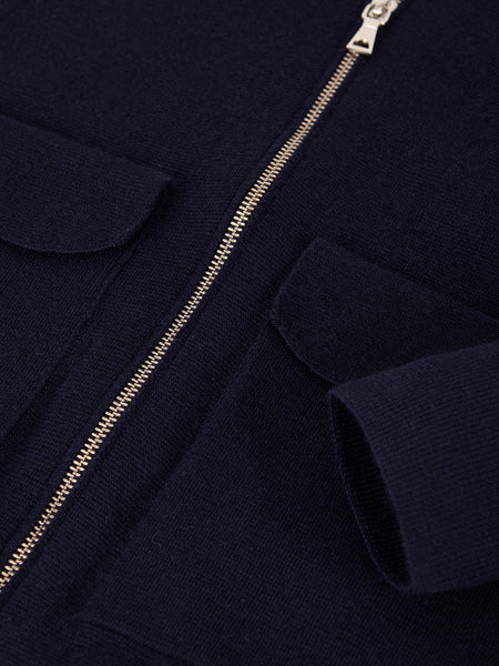 ZIPPER POCKET JACKET NAVY