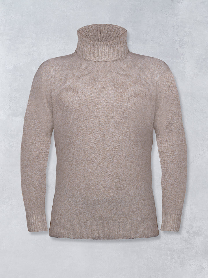 CASHMERE ROLL NECK BEIGE