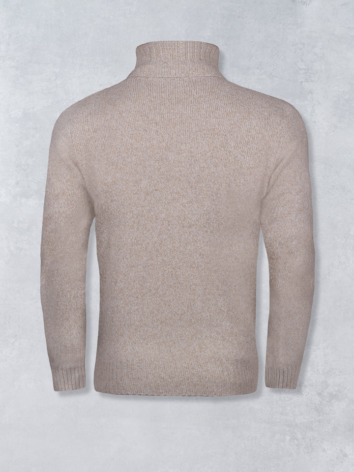 CASHMERE ROLL NECK BEIGE