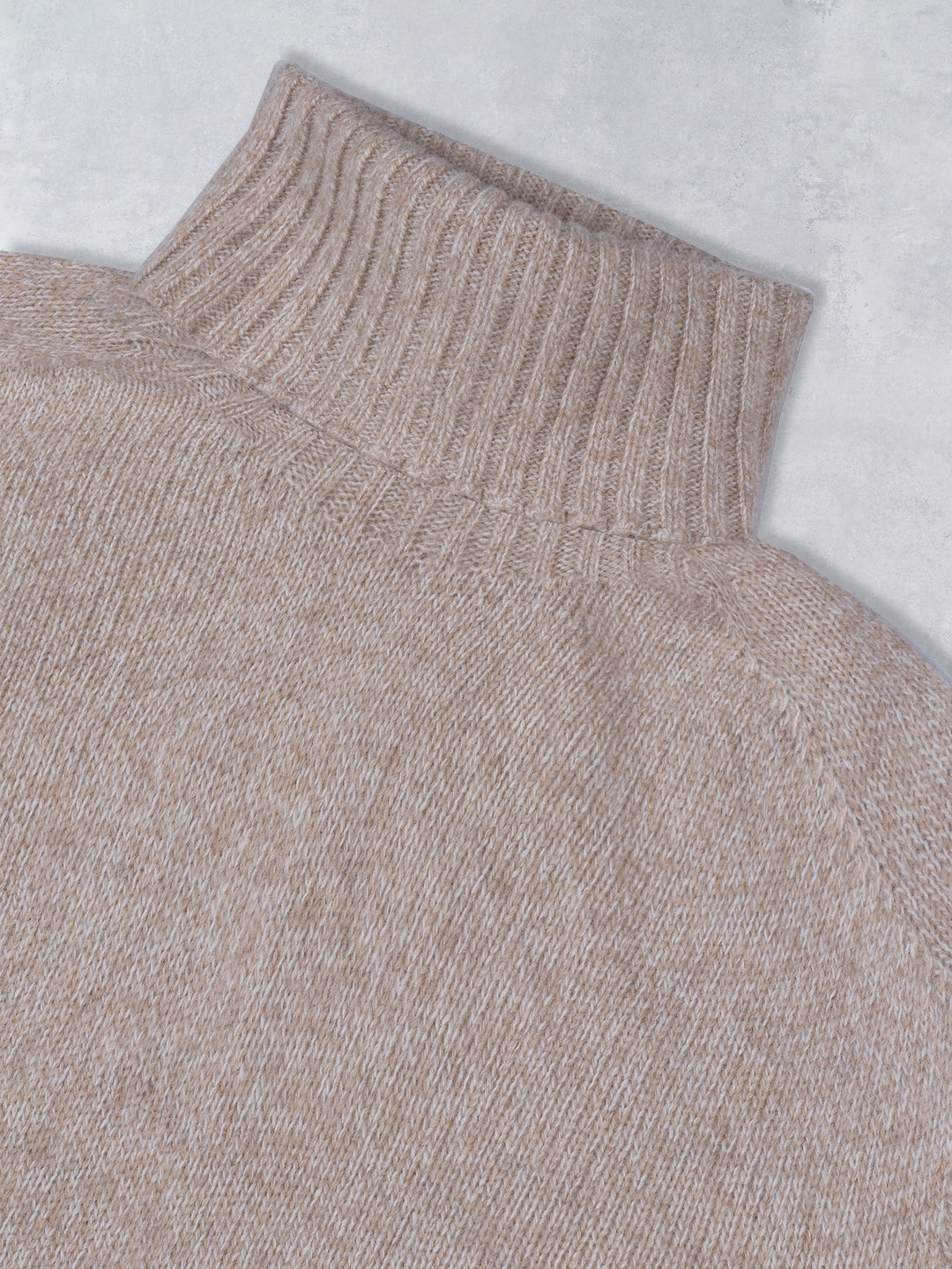 CASHMERE ROLL NECK BEIGE