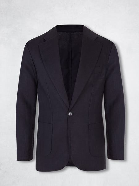 TRAVEL LINEN BLAZER NAVY