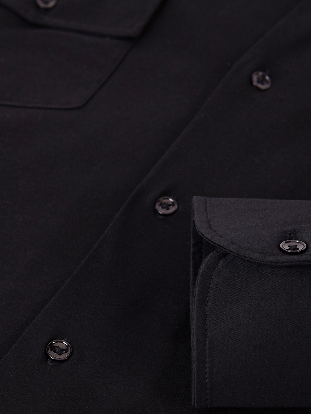 SILK POCKET SHIRT BLACK