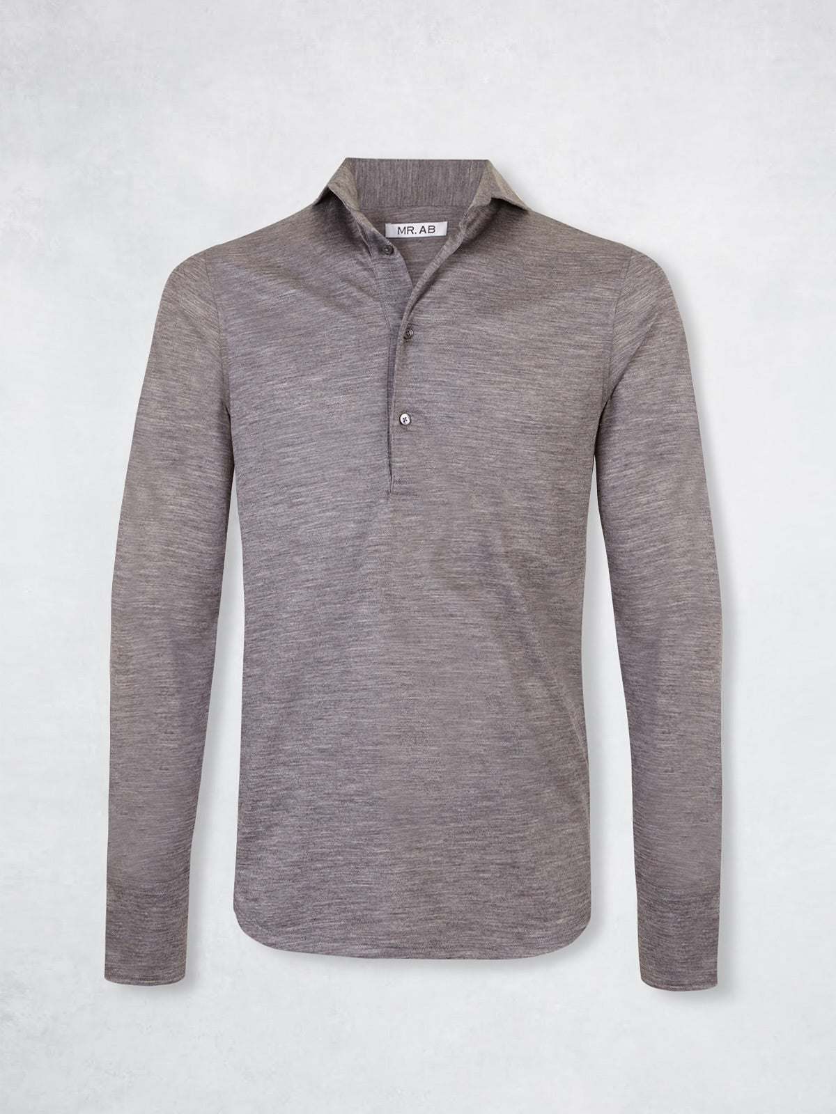 EXTRAFINE MERINO POLO MED GREY