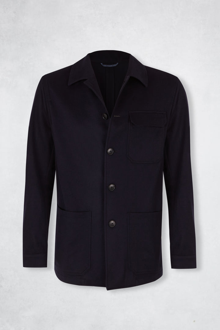 CASHMERE POCKET JACKET NAVY