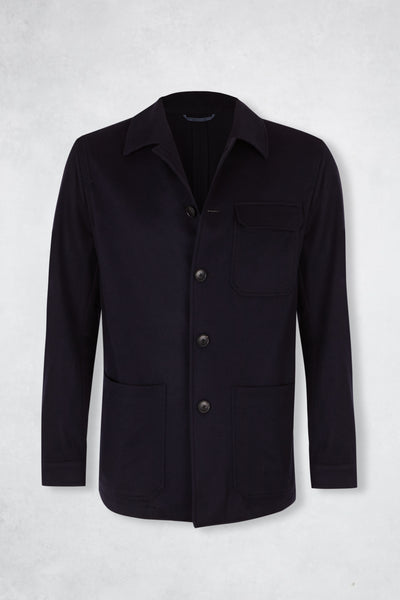 CASHMERE POCKET JACKET NAVY