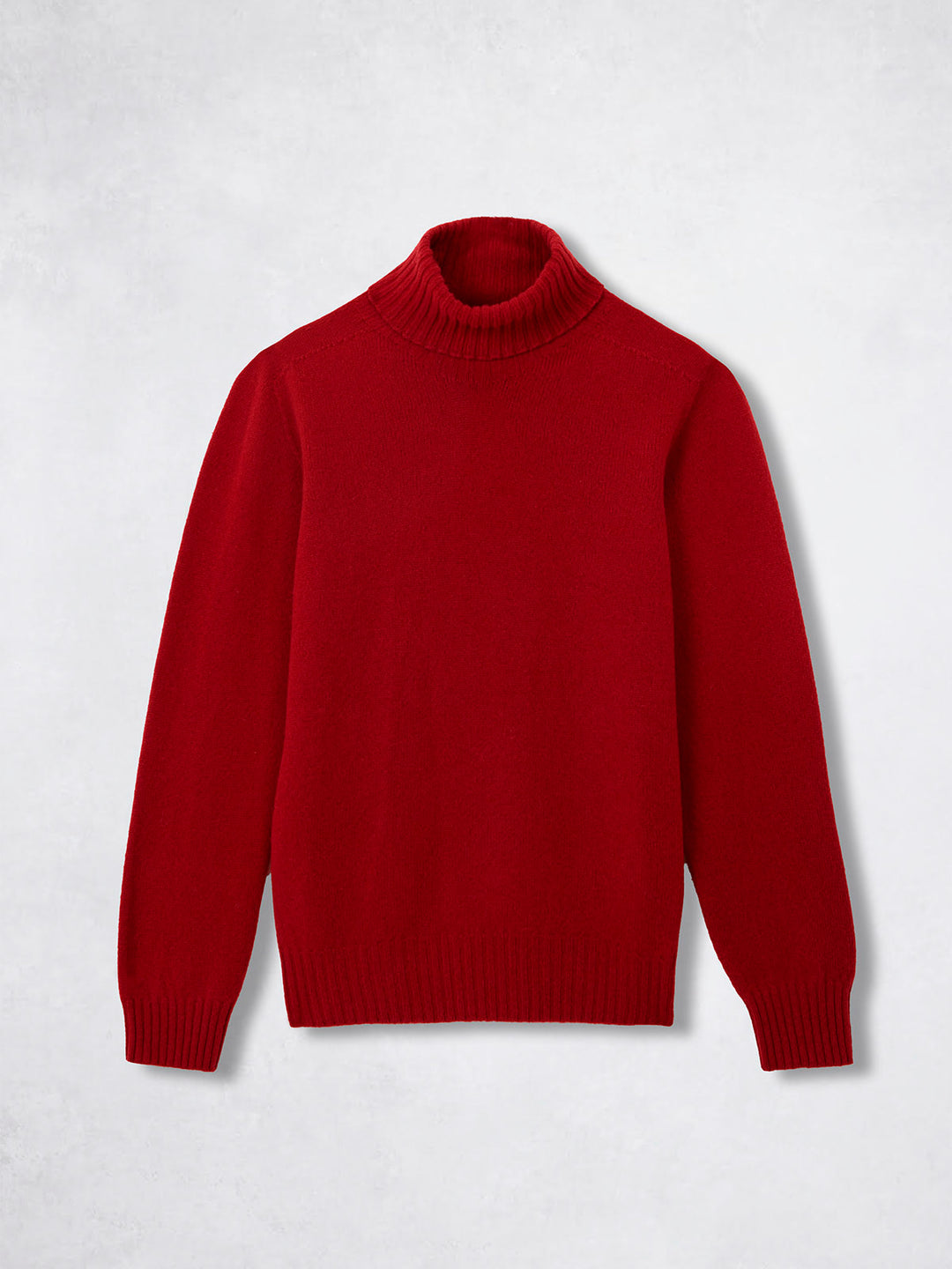 CASHMERE ROLL NECK RED