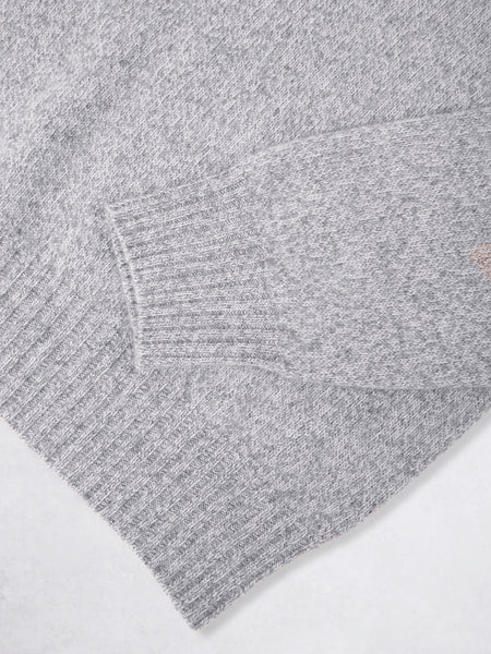 CASHMERE ROLL NECK GREY
