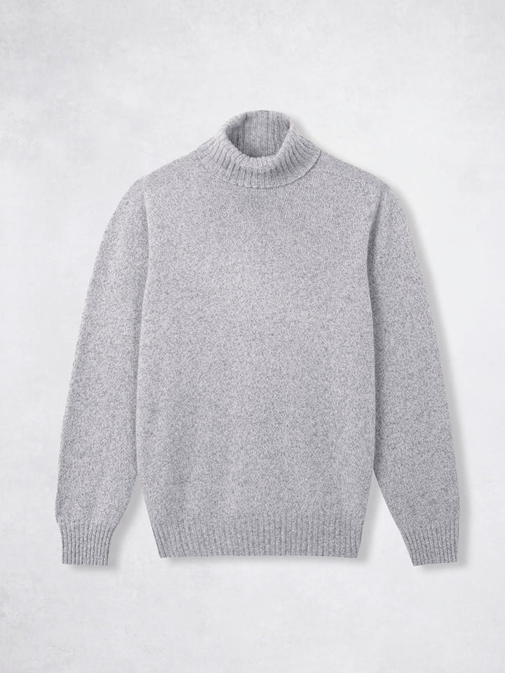CASHMERE ROLL NECK GREY