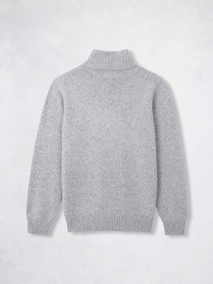 CASHMERE ROLL NECK GREY