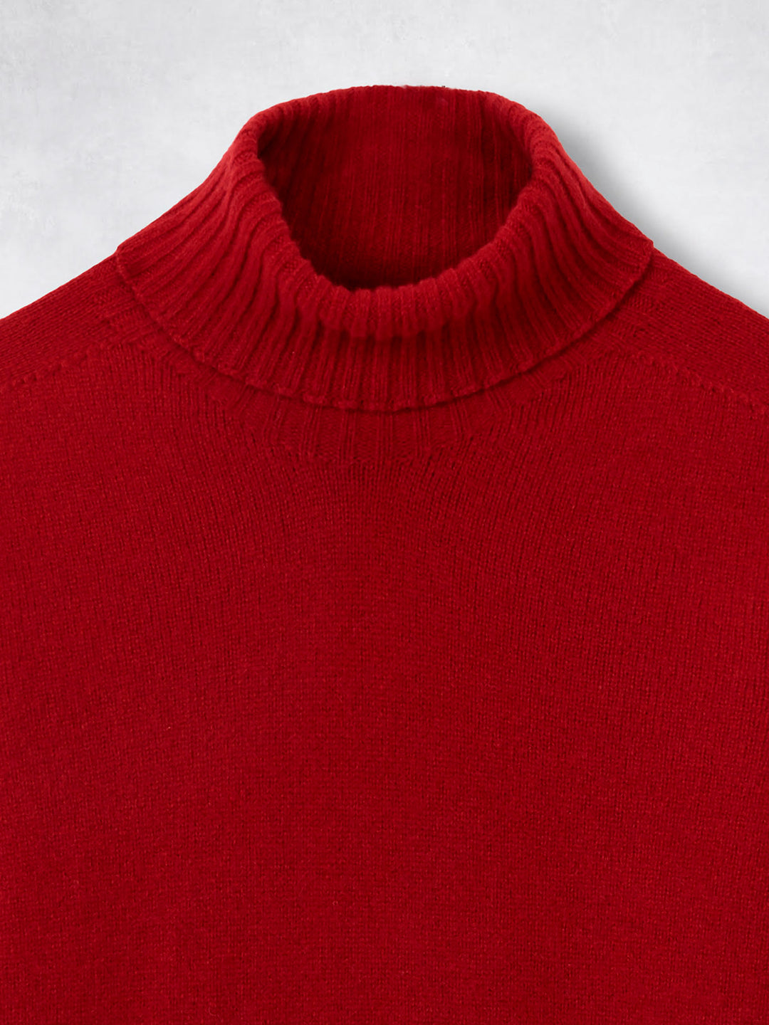 CASHMERE ROLL NECK RED