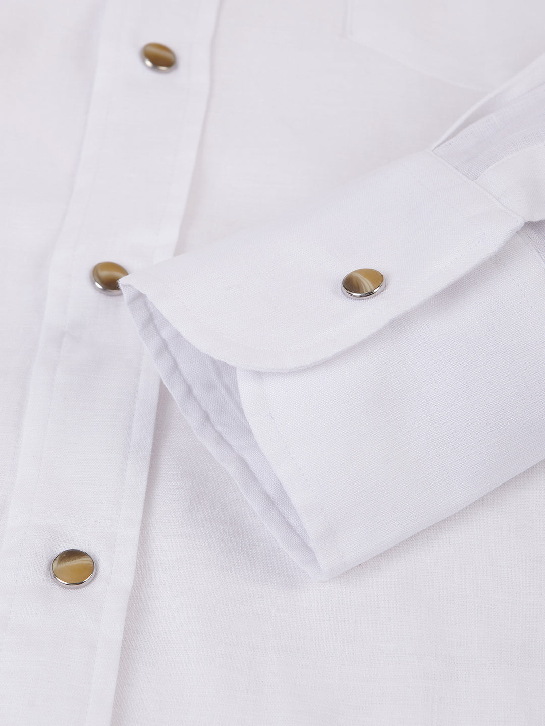 SNAP LINEN SHIRT