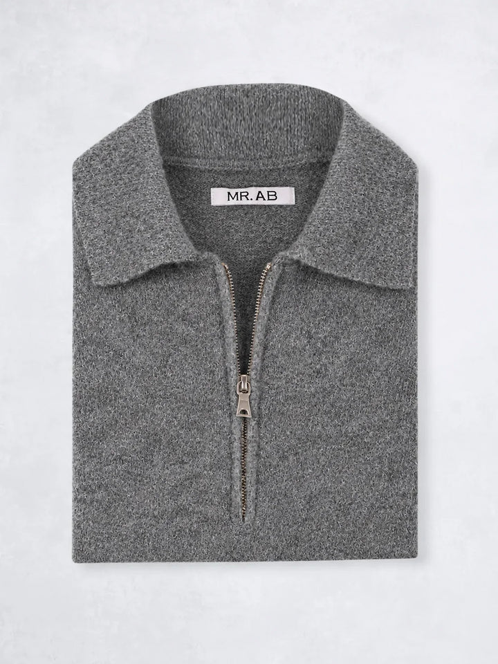 ZIPPER BOUCLÉ MED GREY