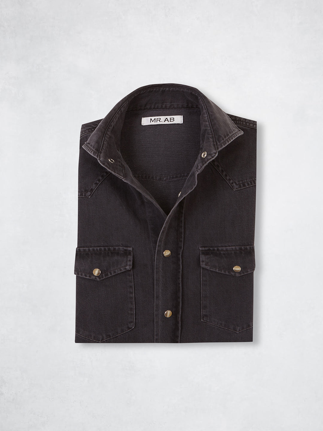 SNAP DENIM SHIRT GREY