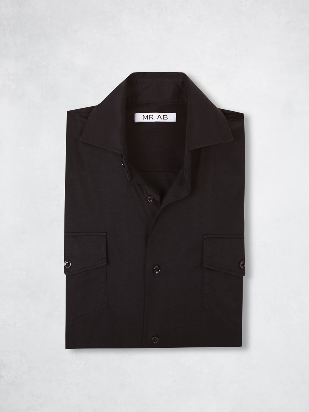 SILK POCKET SHIRT BLACK