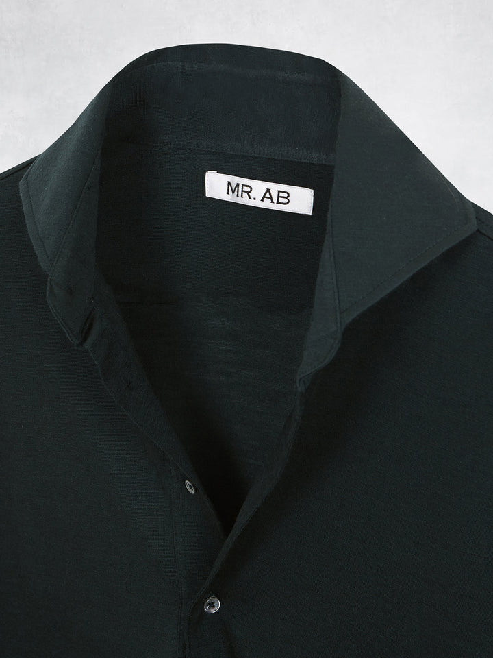 EXTRAFINE MERINO POLO GREEN