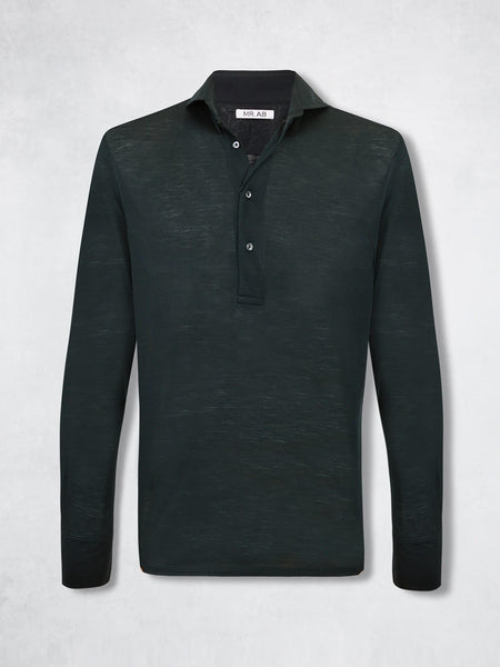 EXTRAFINE MERINO POLO GREEN