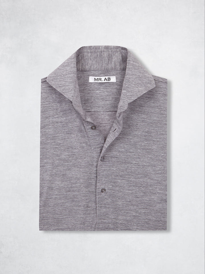 EXTRAFINE MERINO POLO GREY