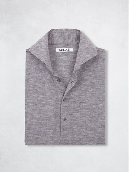 EXTRAFINE MERINO POLO GREY