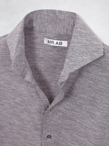 EXTRAFINE MERINO POLO GREY