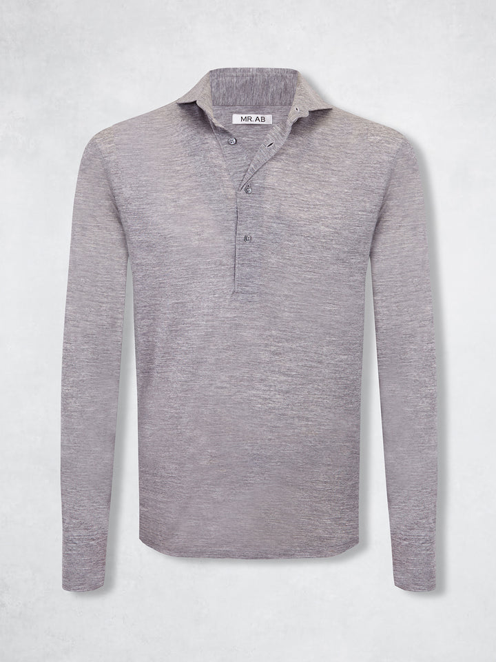 EXTRAFINE MERINO POLO GREY