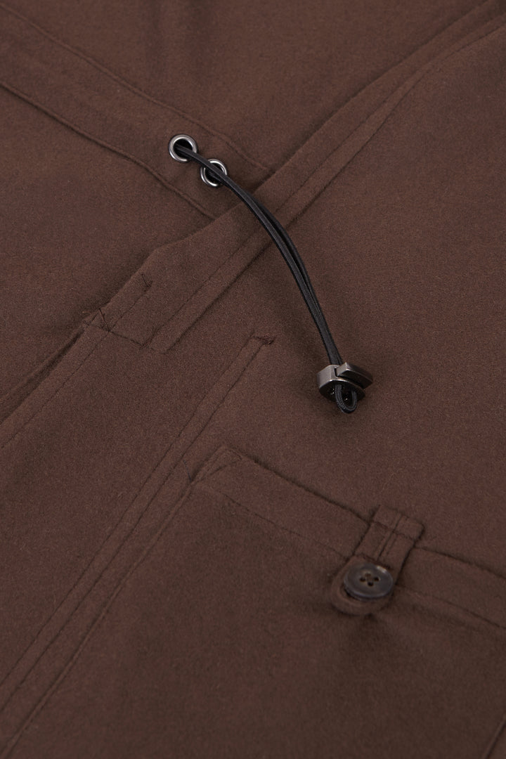CASHMERE POCKET JACKET BROWN
