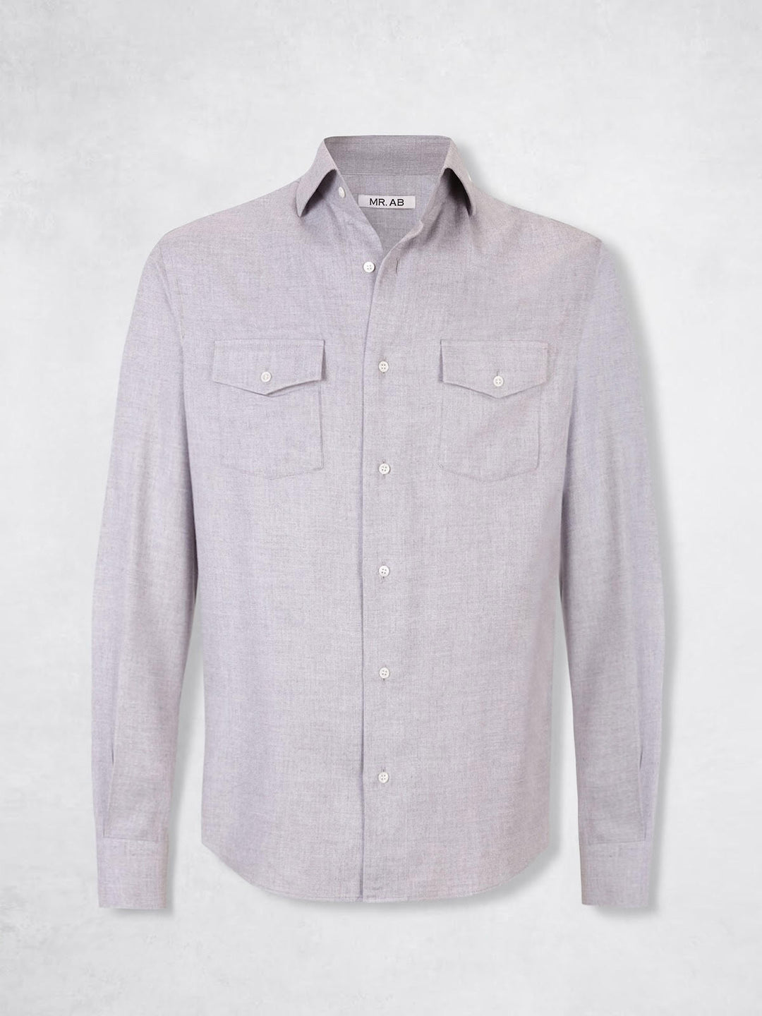 FLANNEL POCKET SHIRT  LIGHT GREY