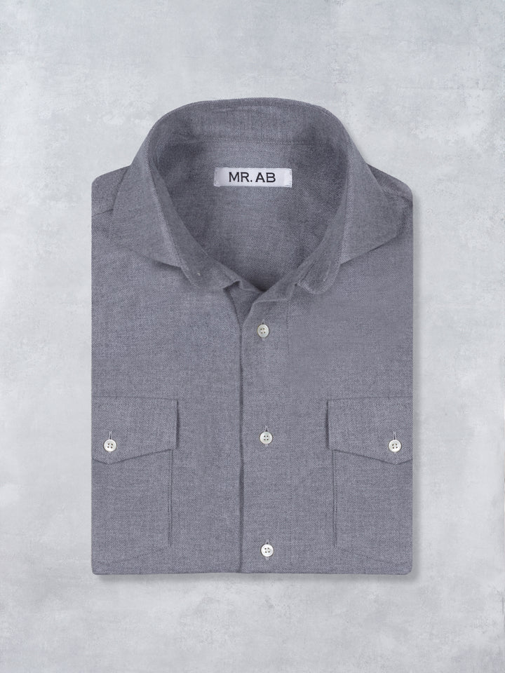 FLANNEL POCKET SHIRT GREY