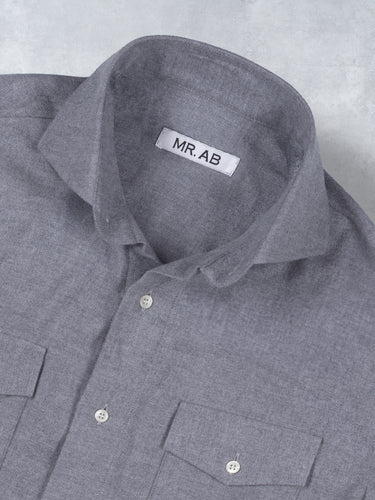 FLANNEL POCKET SHIRT GREY