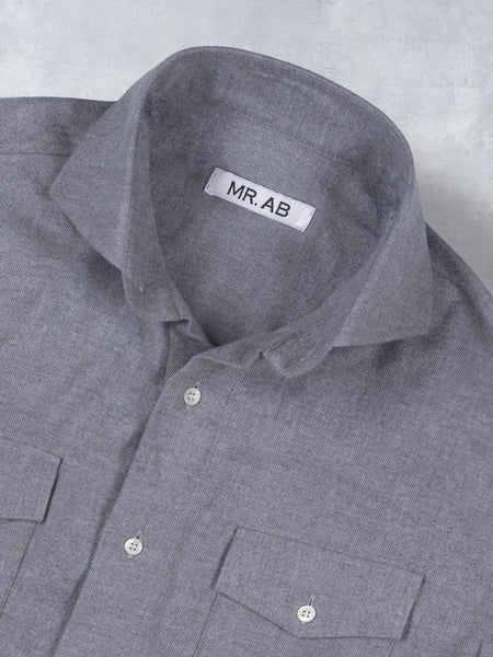 FLANNEL POCKET SHIRT GREY