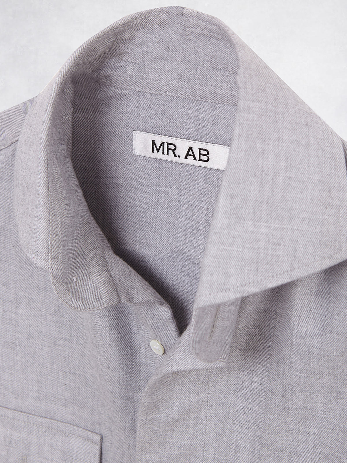 FLANNEL POCKET SHIRT  LIGHT GREY