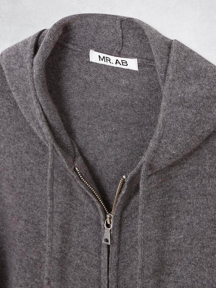 CASHMERE HOODIE LIGHT GREY