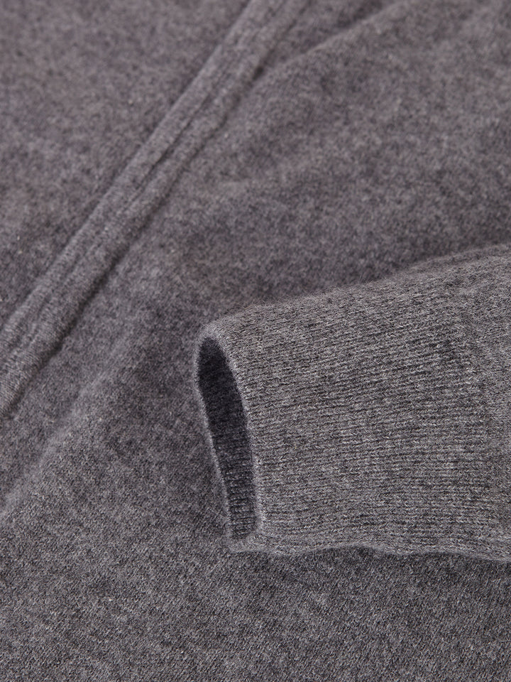 CASHMERE HOODIE LIGHT GREY