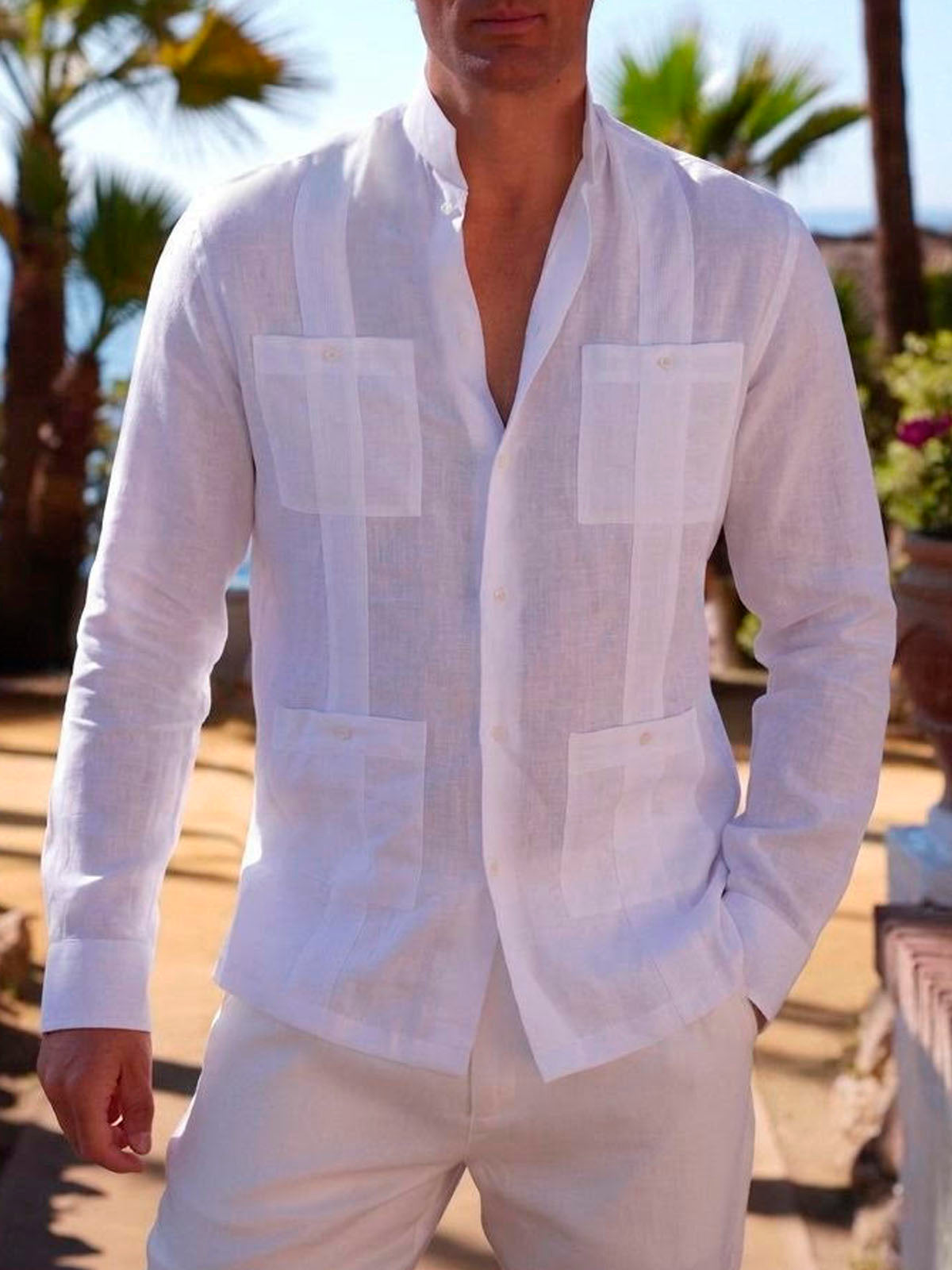 GUAYABERA MAO WHITE