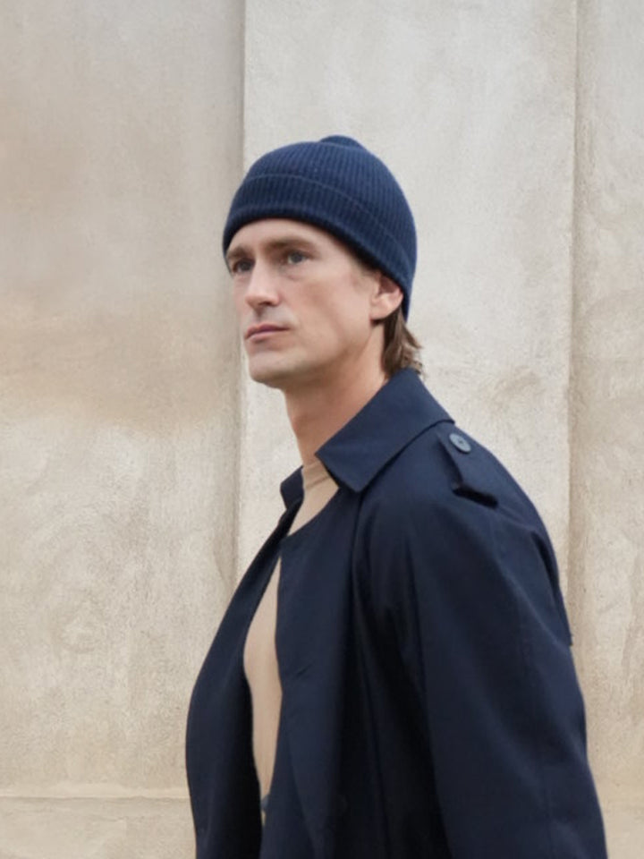 CASHMERE HAT NAVY