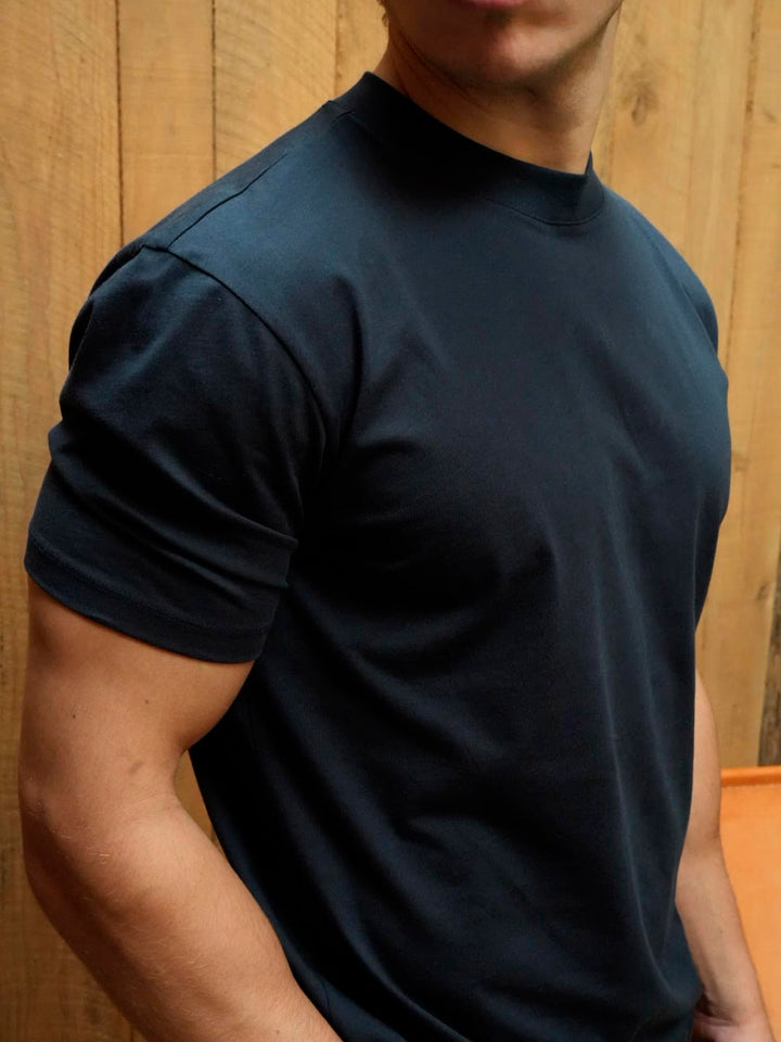 HIGH NECK TEE NAVY