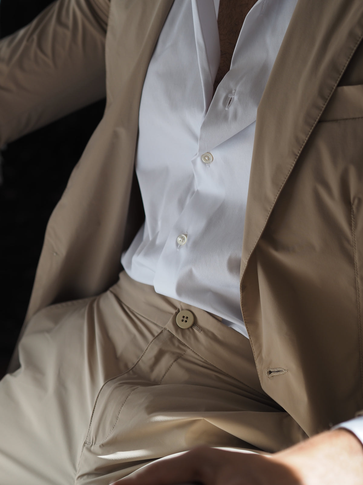 TRAVEL PANTS BEIGE