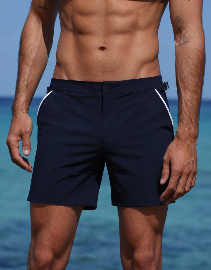 PIPING SWIMSUIT NAVY