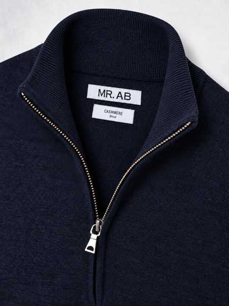 ZIPPER CASHMERE NAVY