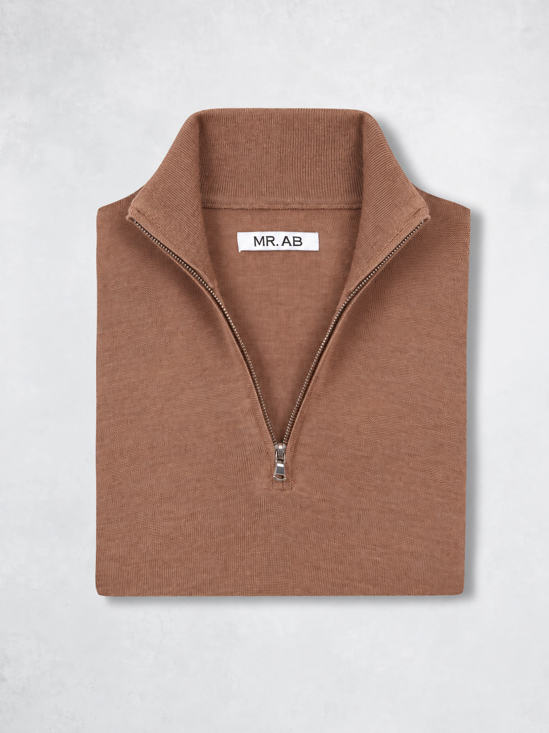 ZIPPER CASHMERE CAMEL
