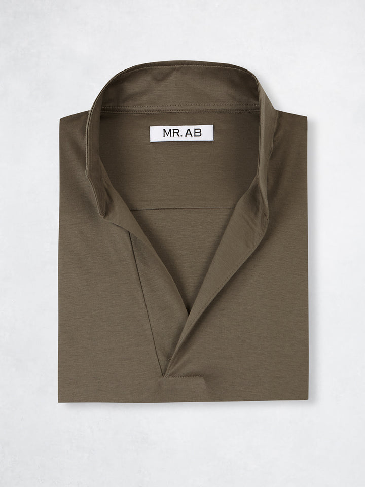 POLO MAO SILK LS KHAKI